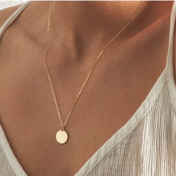 Blank Vollmond Necklace - solid gold - Picture 2 of 5